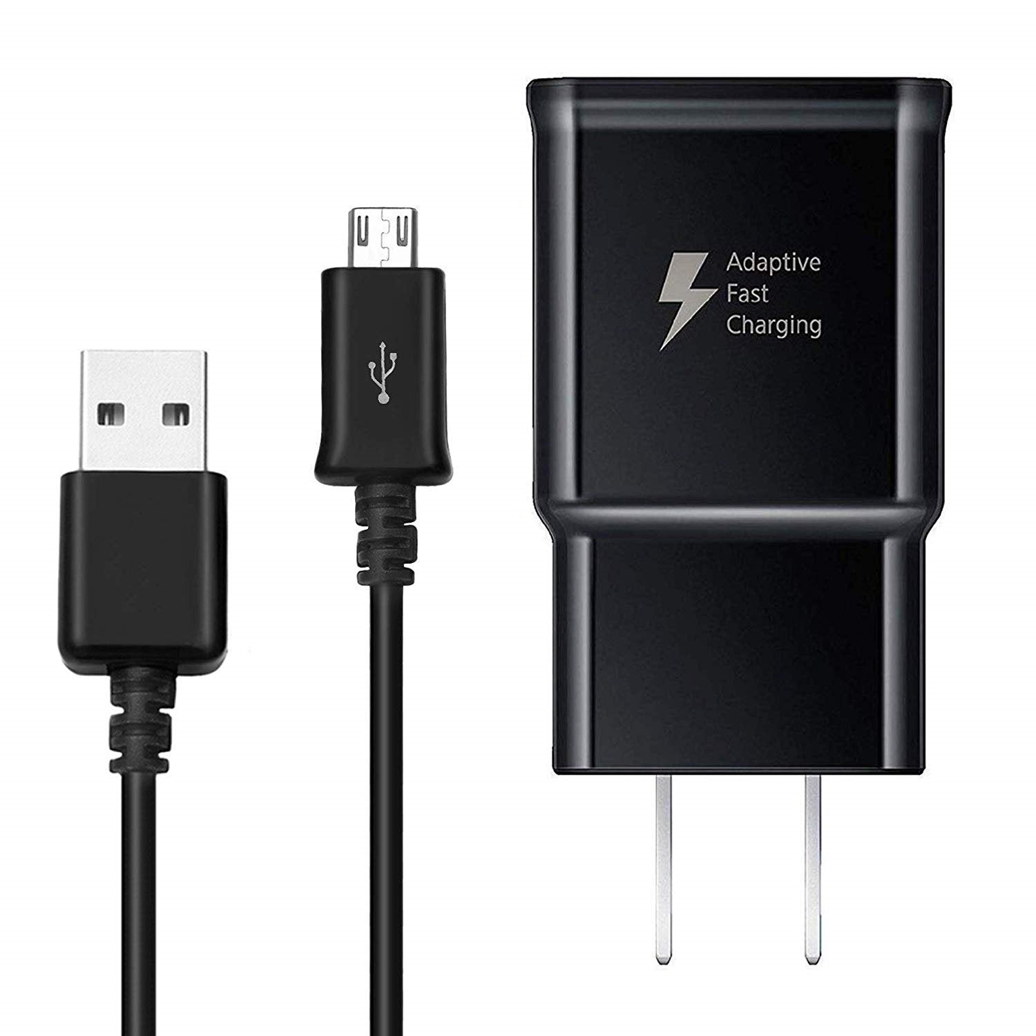 Adaptateur d'alimentation USB à charge rapide, chargeur mural et câble Micro USB pour téléphones Samsung Motorola Google Adaptateur d'alimentation USB à charge rapide, chargeur mural et câble Micro USB pour téléphones Samsung Motorola Google